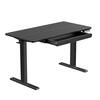 Front. HUANUO - Adjustable Standing Desk with Storage Drawer - 48″ x 24″ - Black.