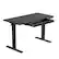 Front. HUANUO - Adjustable Standing Desk with Storage Drawer - 48″ x 24″ - Black.