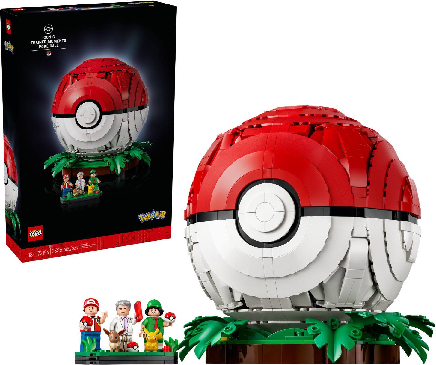 RAFFEEN  
ICONIC TRAINER MOMENTS POKE BALL  
LEGO  
Pokenay  
2386 pcs/pzs 18+ 72154