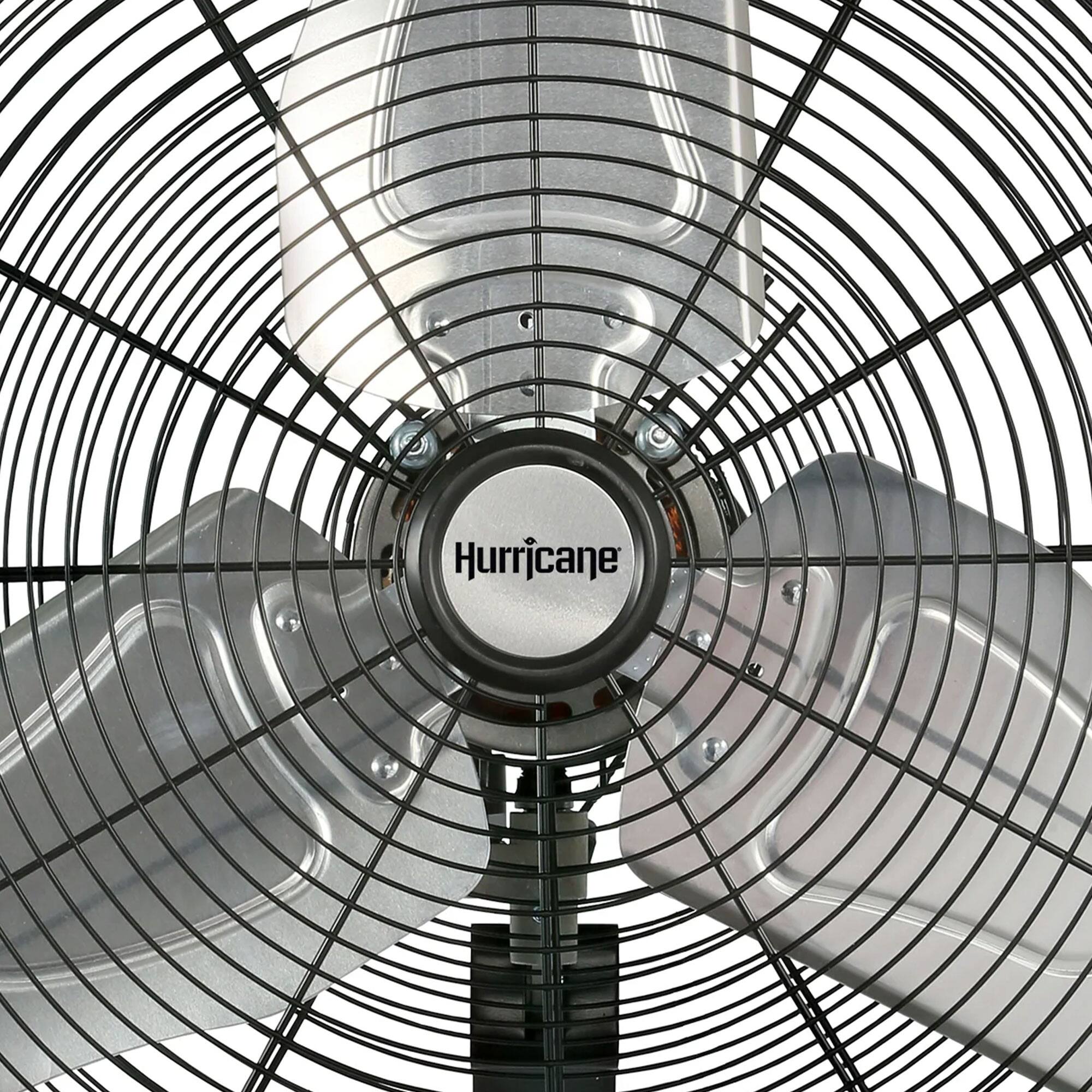 Alt View 7. Hurricane - Hurricane 20 Inch Pro Commercial Grade Classic Oscillating Wall Mount Fan, Black - Pro Commercial Grade.