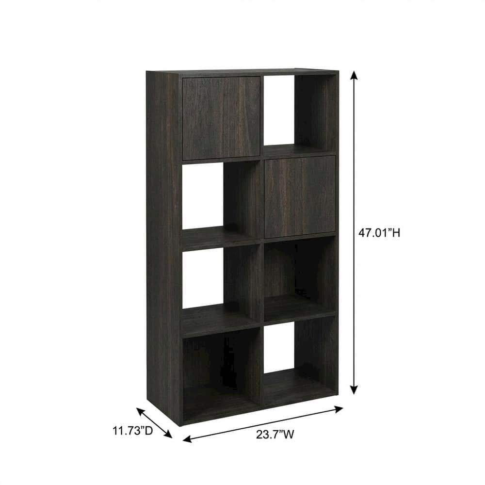 FurniFact - Wooden bookcase with open shelves for home or office storage - Espresso price history on PriceWatchPro