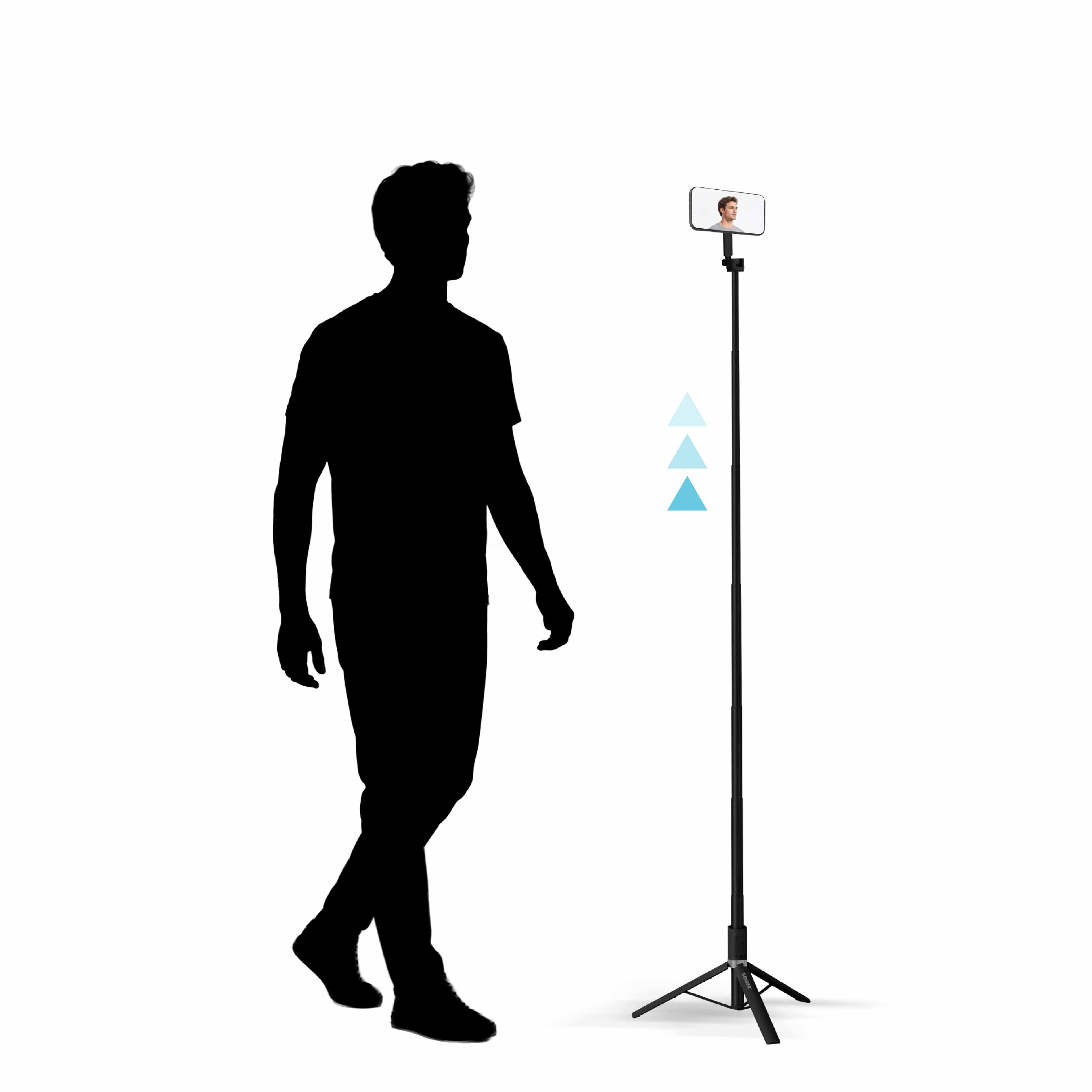 Angle. Bower - Bower MultiPod Mag 66" Magnetic Phone Tripod with Wireless Remote Shutter.