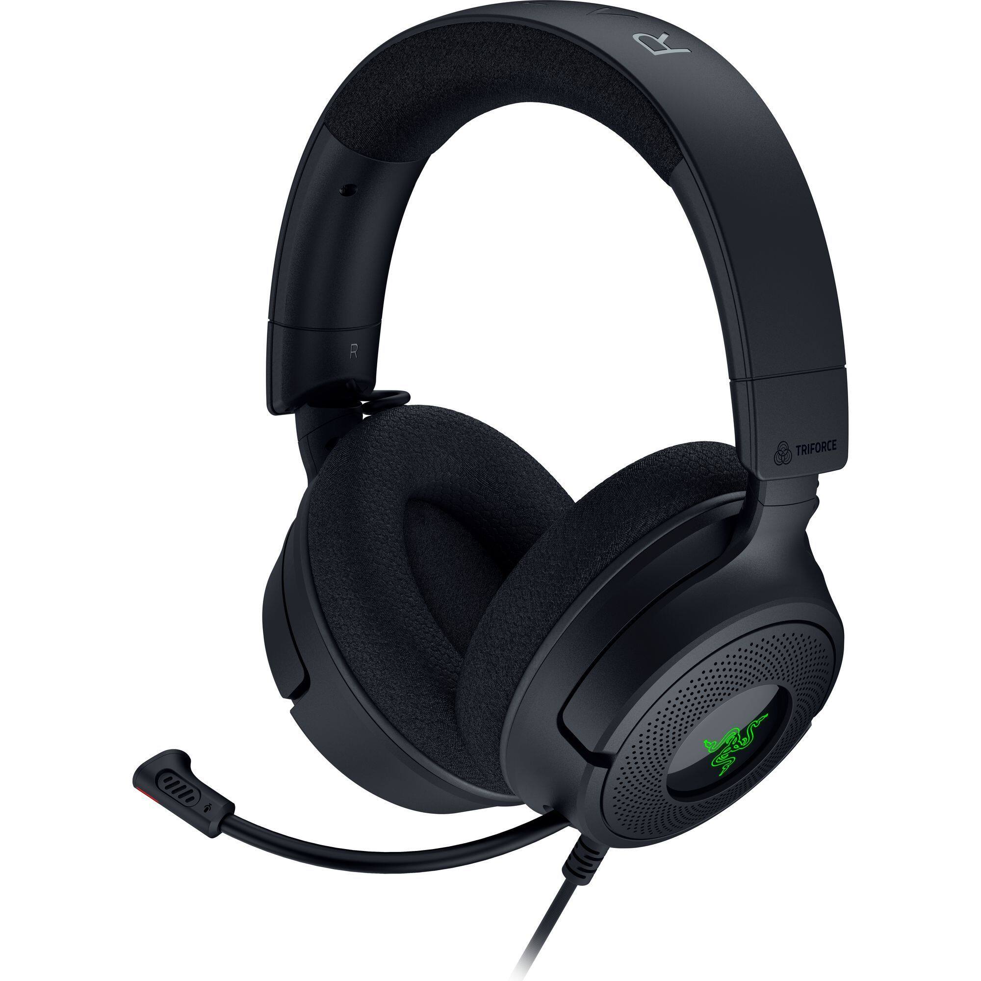 Alt View 6. Razer - Kraken V4 X Wired Over-the-Ear Gaming Headset for PC, Mac, Playstation, Nintendo Switch, Steam Deck, Mobile, and Tablet - Black.