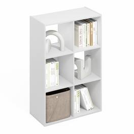 Furinno - Pelli Cubic Storage Cabinet, 3x2 - Plain White