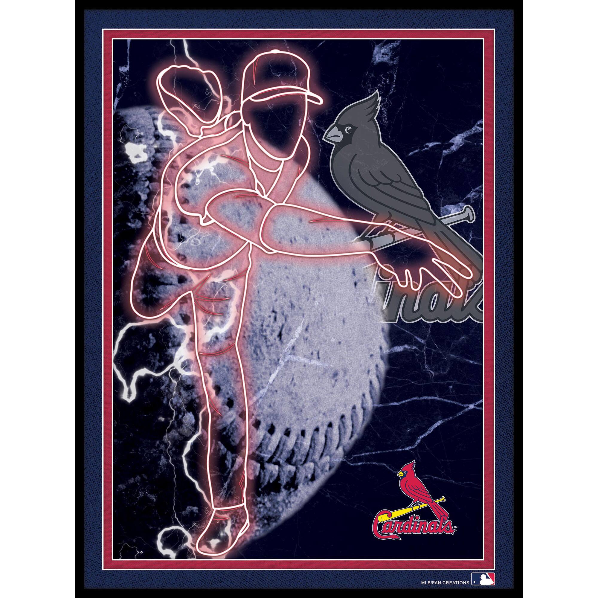 Black 12'' x 16'' Framed Neon Player Print