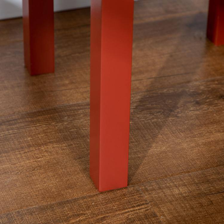 Alt View 8. PULUZ - 2-Tier Side Table with Drawer and Shelf, End Table for Living Room and Hallway - Red.