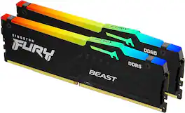 Kingston - Fury Beast RGB 32GB (2x16GB) 5600MT/s DDR5 CL36 Desktop Memory