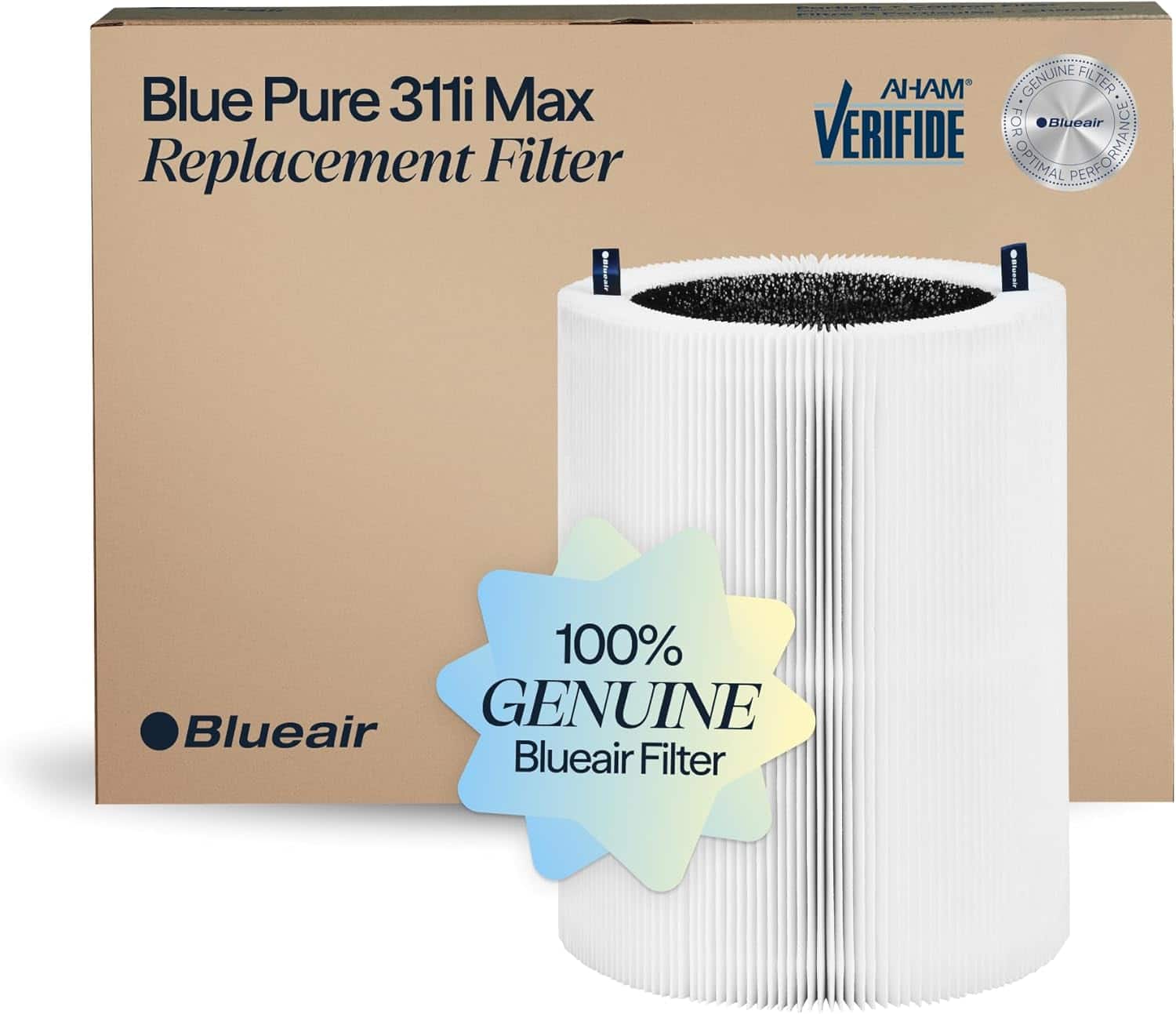 Blue Pure 311i Max Replacement Filter  
AHAM VERIFIED  
100% Blueair GENUINE Filter