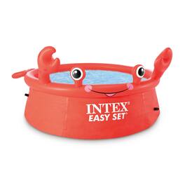 Intex - 26100EH Happy Crab Easy Set 6ft x 20in Round Inflatable Ring Kiddie Pool