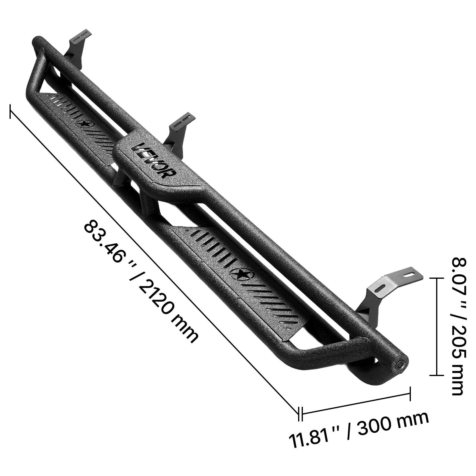 Ue GRE E W VEVOR 83.46" / 2120 mm  
8.07" / 205 mm  
11.81" / 300 mm