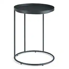 Simpli Home - Monet Metal Side Table - Black