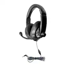 Front. HamiltonBuhl - Smart-Trek Deluxe Stereo Headset with In-Line Volume Control and USB Plug.