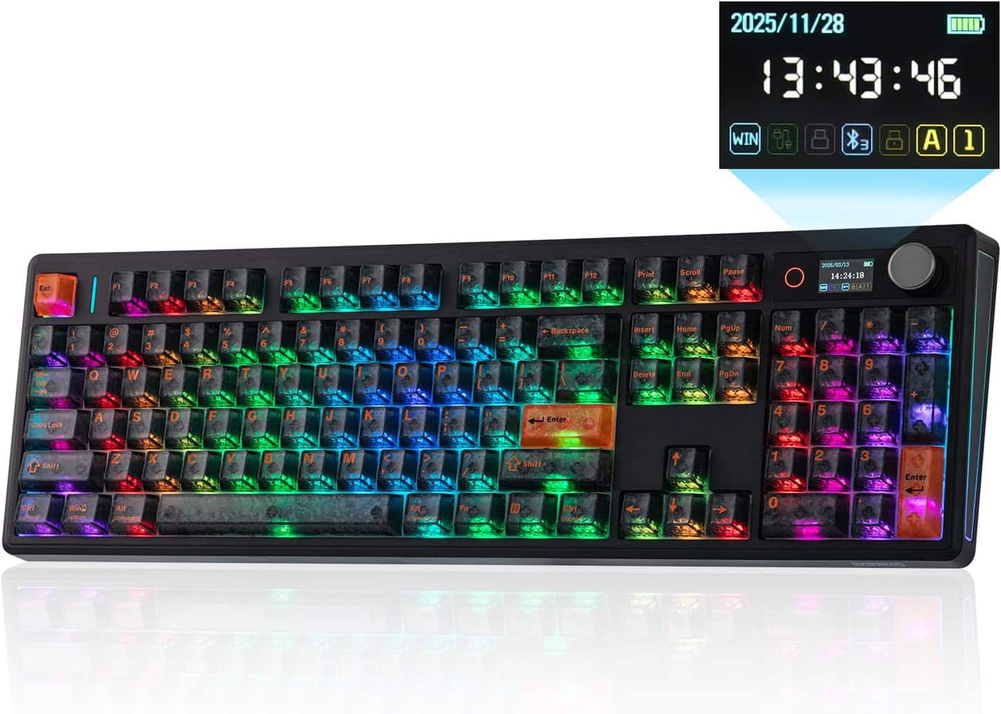 EPOMAKER - TH108 V2 PRO Full Size Mechanical Keyboard with Screen&Knob (Creamy Jade Switch) - Black price history on PriceWatchPro