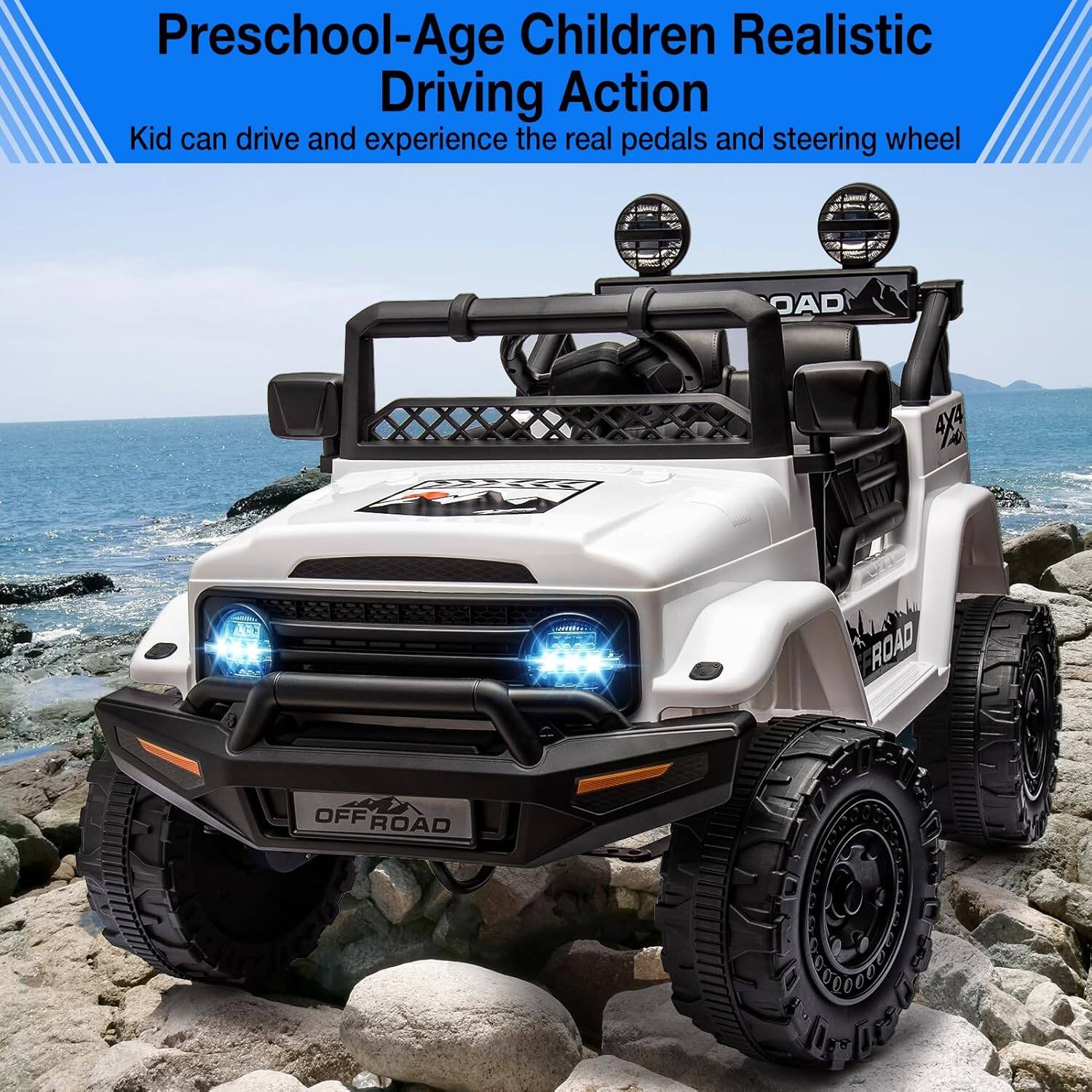 Preschool-Age Children Realistic Driving Action  
Kid can drive and experience the real pedals and steering wheel  

DAD 4X4 T4 R 2 ES ROAD OFF ROAD