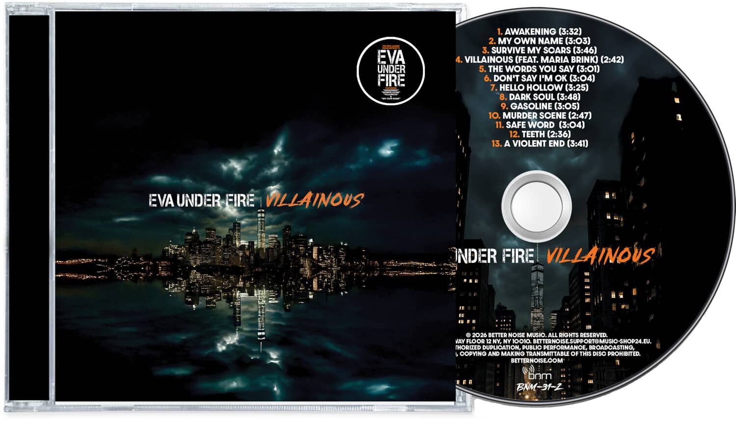 Eva Under Fire - Villainous   - COMPACT DISCS [CD] price history on PriceWatchPro