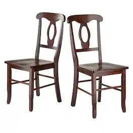 Winsome Wood - Renaissance 2-Pc Key Hole-back Chair Set - Walnut