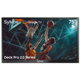 Sylvox - 75" Outdoor TV, 1000nits Google Smart TV, IP55 Waterproof Partial Sun Outside TV(Deck Pro2.0)