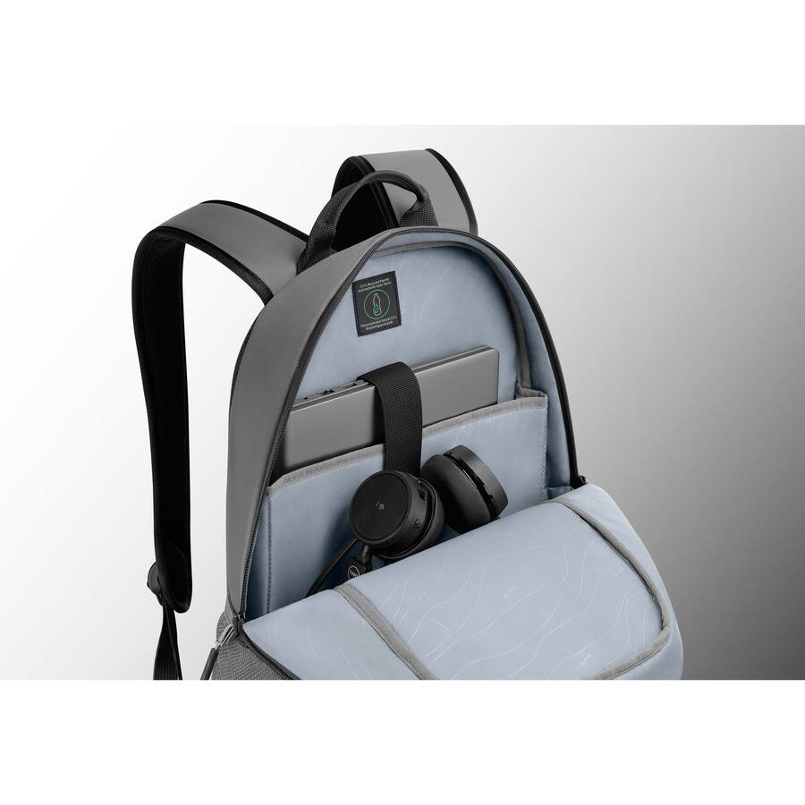 Alt View 1. Dell - Dell EcoLoop Urban CP4523G Carrying Case (Backpack) for 15" Notebook - Gray - Weather Resistant - Plastic, 420D - Charcoal Gray.