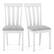 Front. Costway - Dining Chair Set of 2 Upholstered Wooden Chairs with Padded Seat Rubber Wood Frame - White.