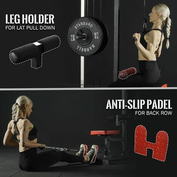 LEG HOLDER FOR LAT PULL DOWN STANDARD LB 15 15 LB BARBELL
ANTI-SLIP PADEL FOR BACK ROW MIE H