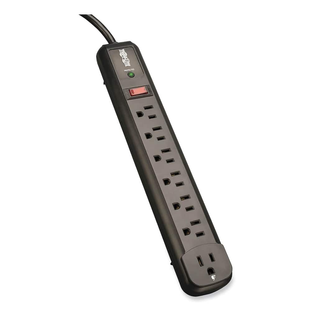 Tripp Lite - TLP74RB Protect It! 1,080 Joules 4 ft. Cord 7 AC Outlets Surge Protector - Black