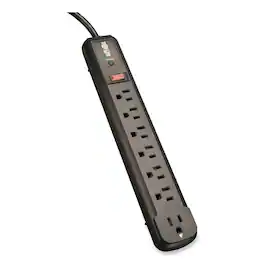 Tripp Lite - TLP74RB Protect It! 1,080 Joules 4 ft. Cord 7 AC Outlets Surge Protector - Black
