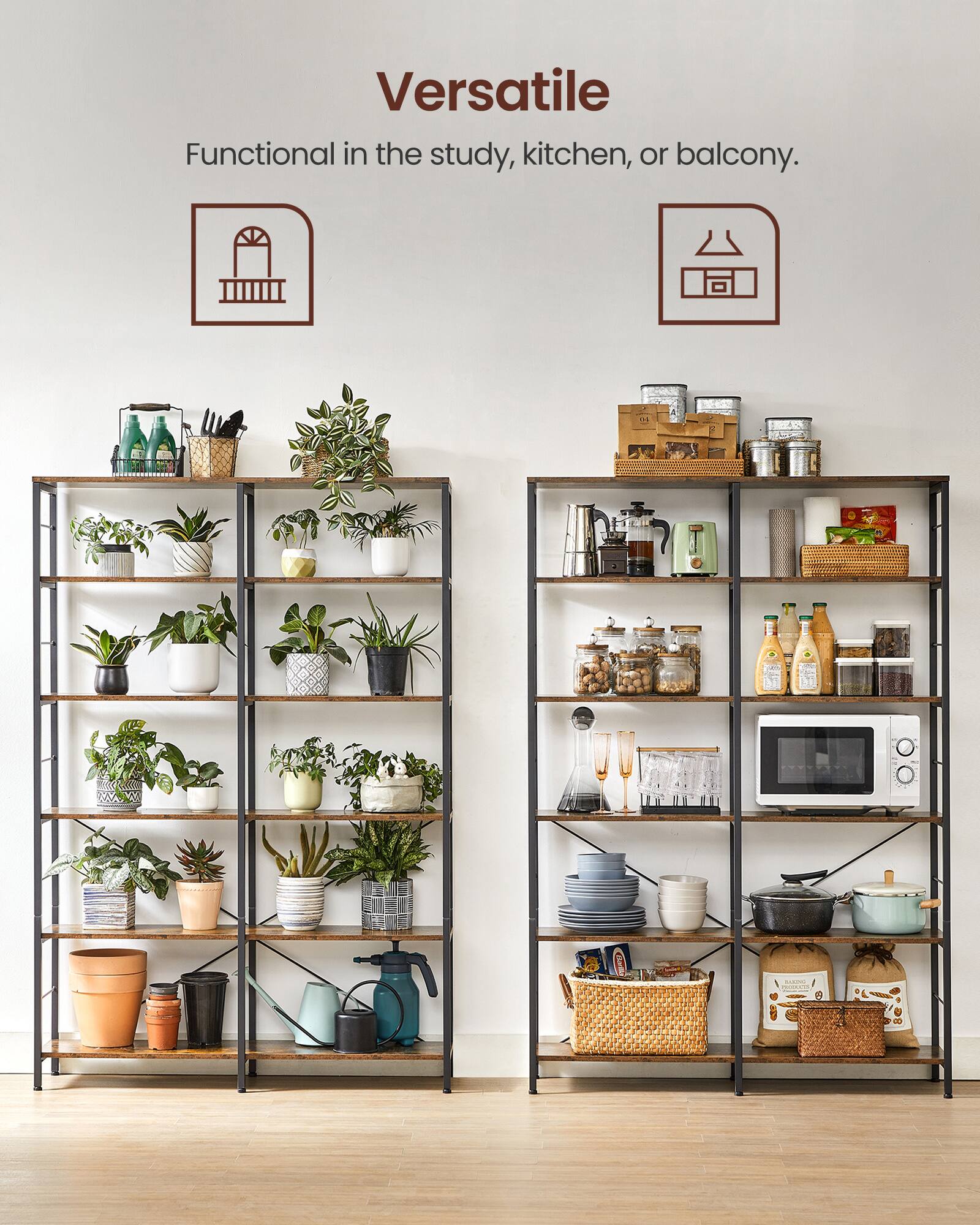 Versatile  
Functional in the study, kitchen, or balcony.