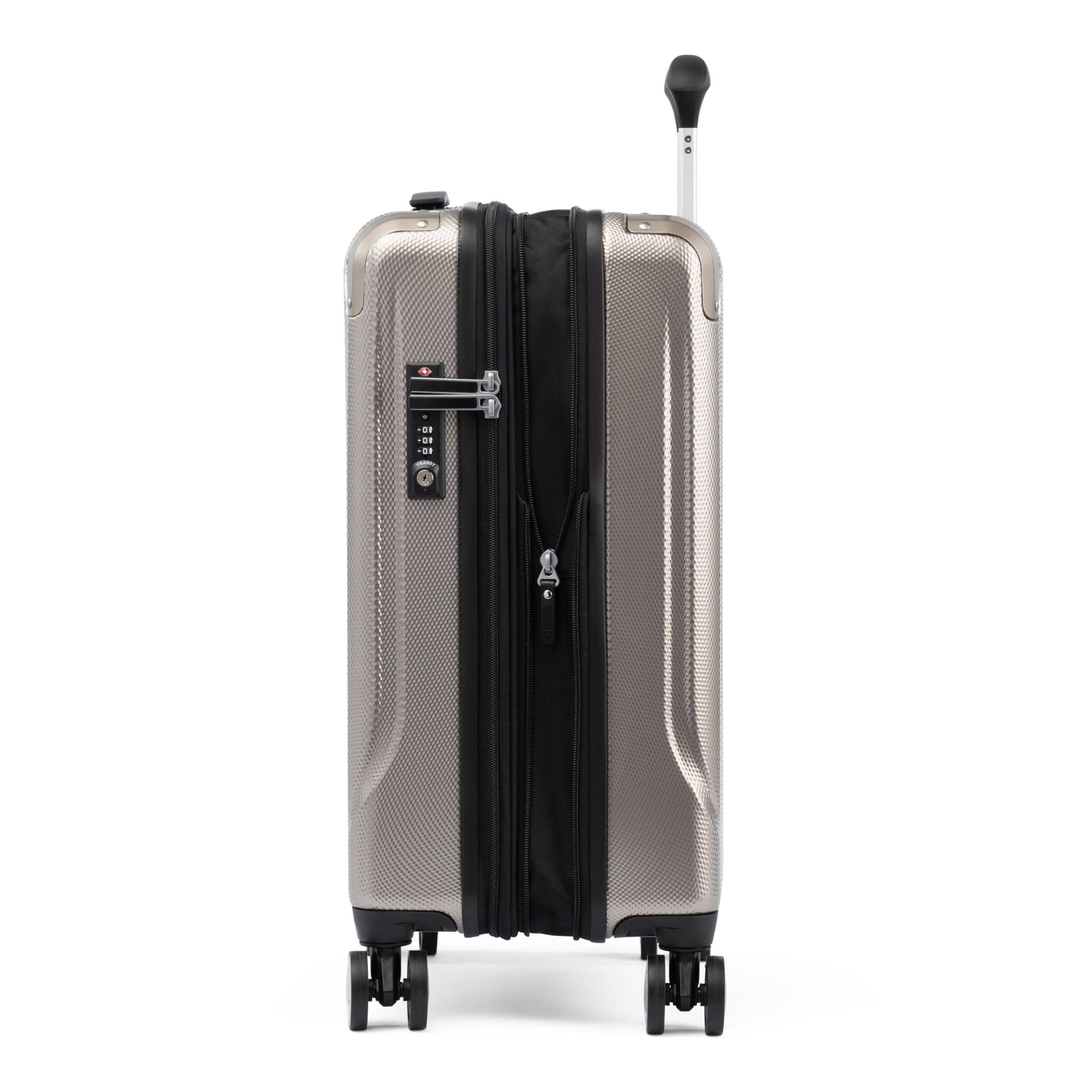 Left. Travelpro - Travelpro Pathways 3 Hardside Expandable Luggage, 8 Spinner Wheels - Champagne.
