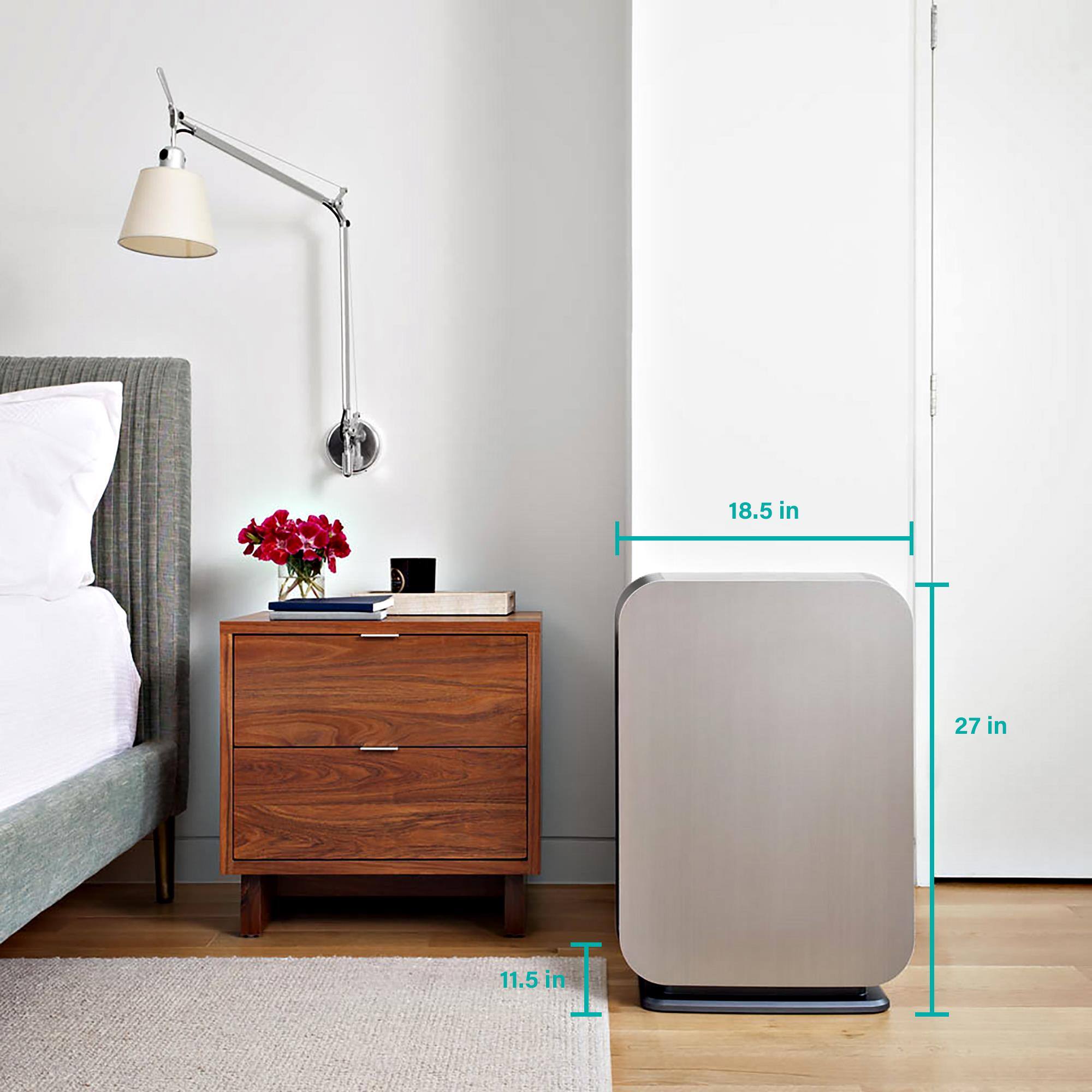 Alt View 11. Alen - BreatheSmart 75i 1300 SqFt Air Purifier with Fresh HEPA Filter for Allergens, Dust, Odors & Smoke - White.
