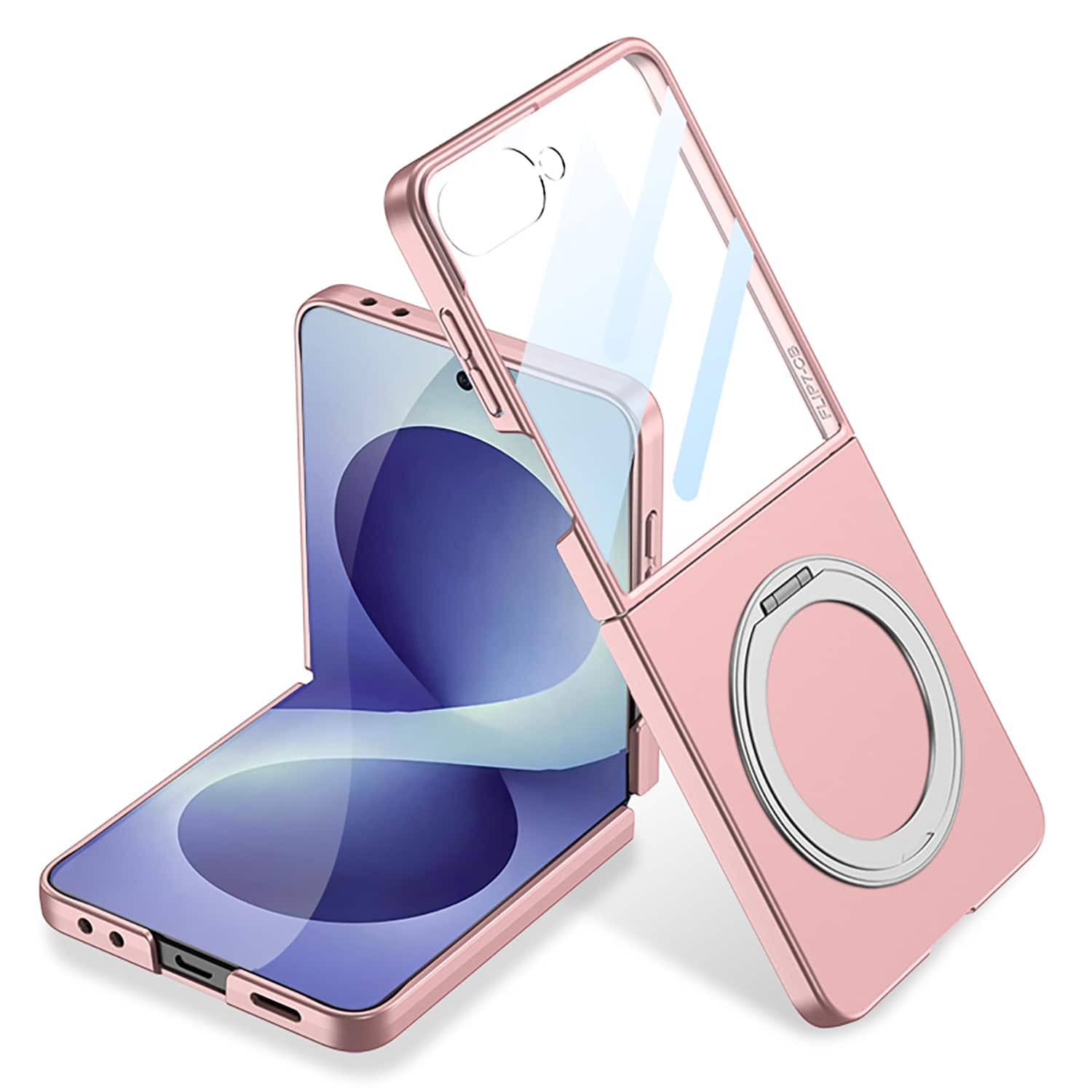 Dteck - for Samsung Galaxy Z Flip8 Slim Magnetic Case with Kickstand Built-in Glass Screen Protector Non-Slip Hard PC Back Cover - Pink price history on PriceWatchPro