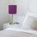 Alt View 12. Limelights - Stick Lamp with USB charging port and Fabric Shade - Purple.