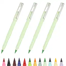 Unique Bargains - Eternal Pencil, 4pcs Mech Sharpened Metal Pencils Set for Coloring, Sketch Drawing, Writing - Marker Light Green