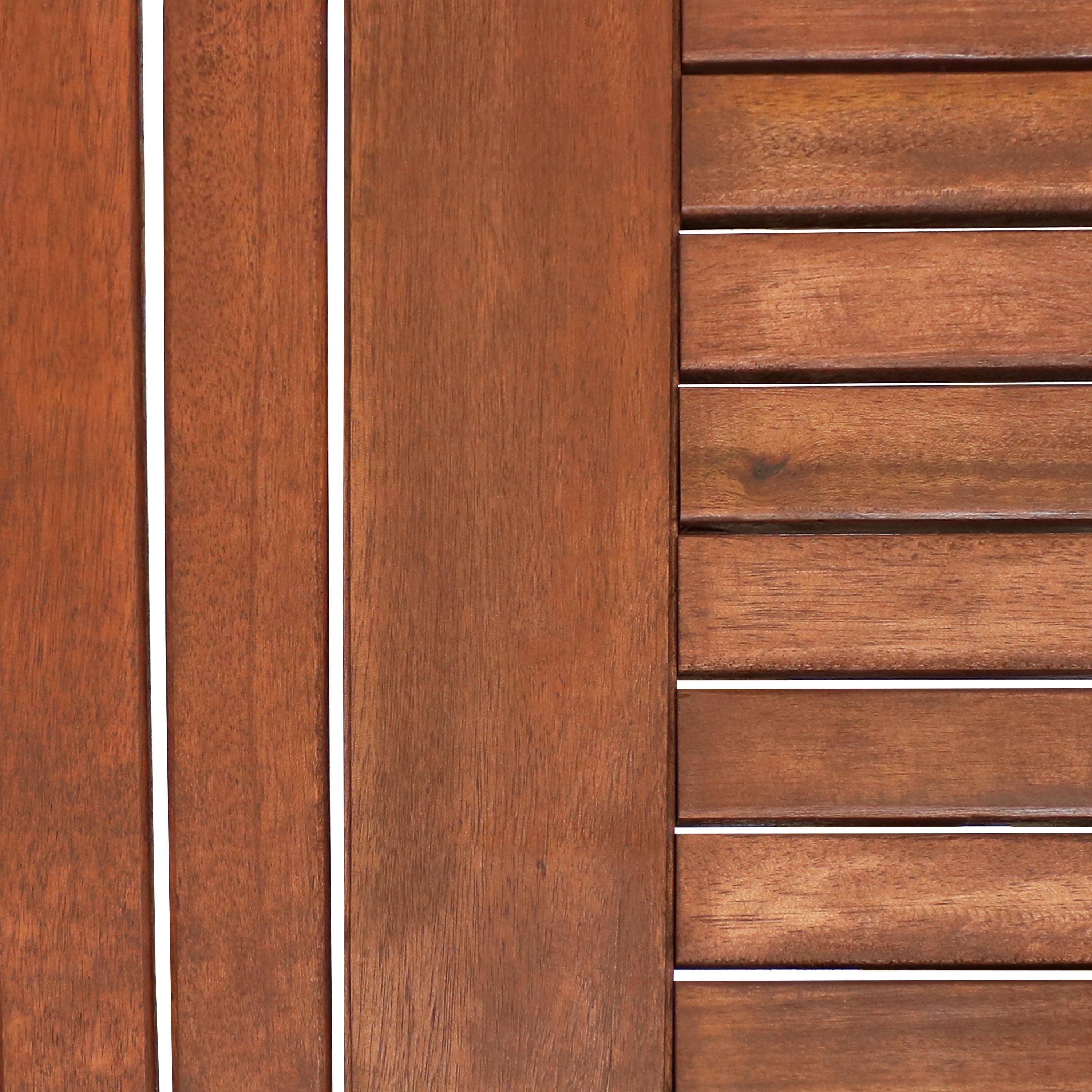 Alt View 3. Sunnydaze - 35.5 in Meranti Wood Folding Octagon Patio Dining Table - Brown.