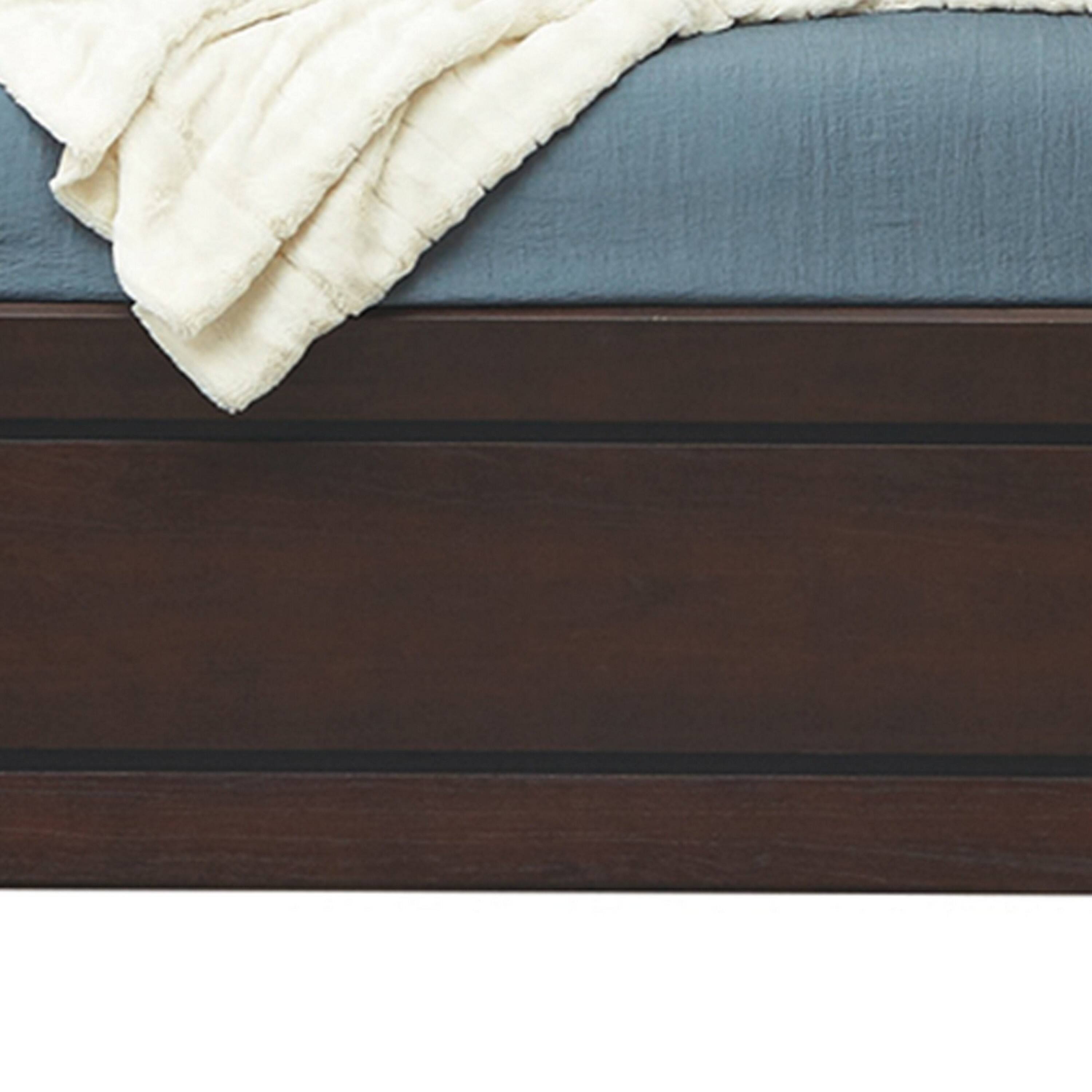 Alt View 3. Manhattan Lane - Queen Size Bed with Panel Headboard and Footboard - Brown.