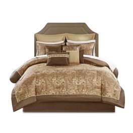 Gracie Mills - Pruitt 24-Piece Jacquard Paisley Room-in-a-Bag Set - Brown