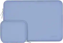 mosiso - 16 inch Laptop Sleeve with Neoprene Padding and Small Accessory Pouch - fits 15–16 inch Notebooks - Serenity Blue