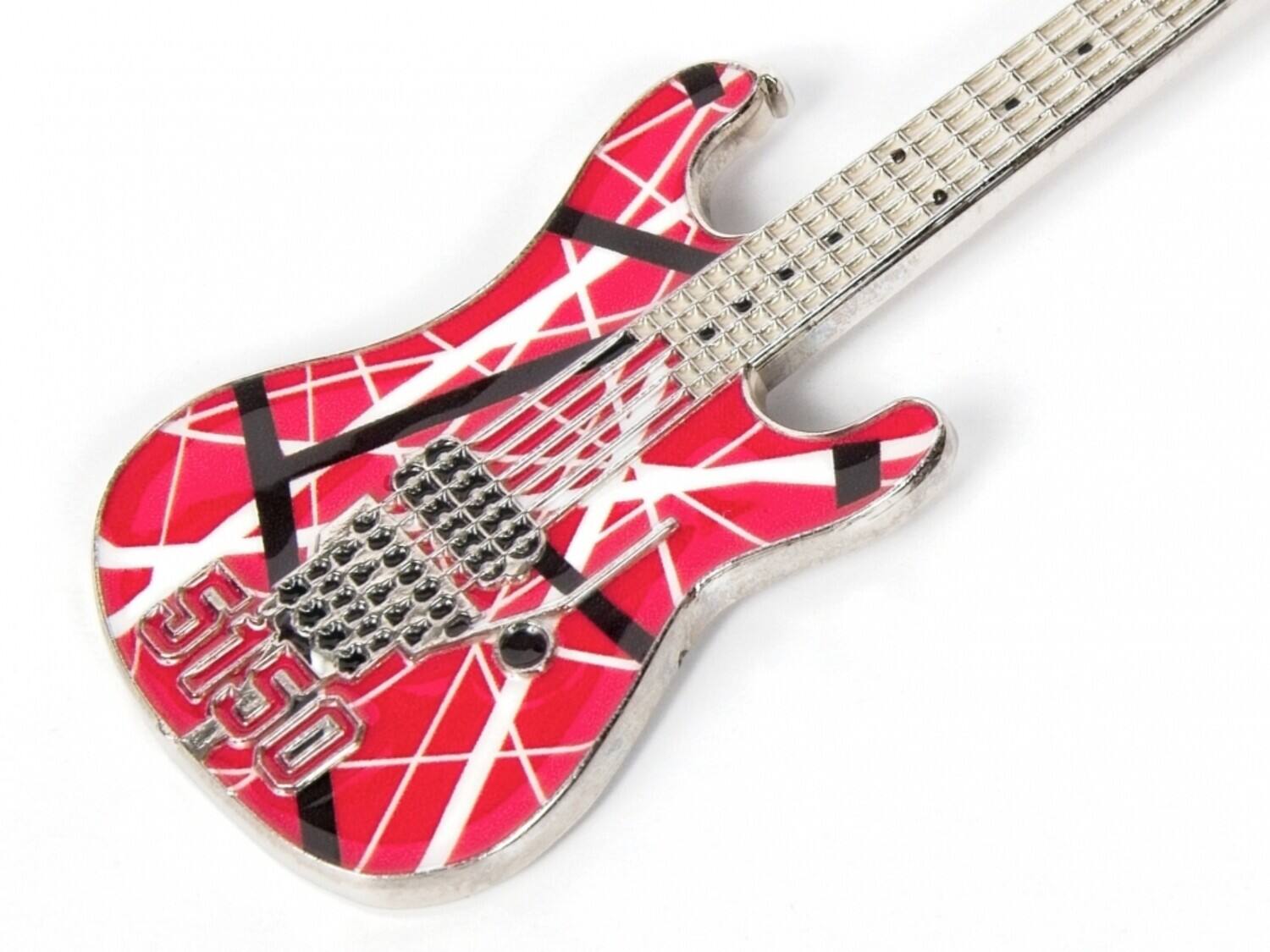 Alt View 3. PopMarket - Eddie Van Halen - EVH - Eddie Van Halen - 5150 Guitar Keychain - Multicolor.