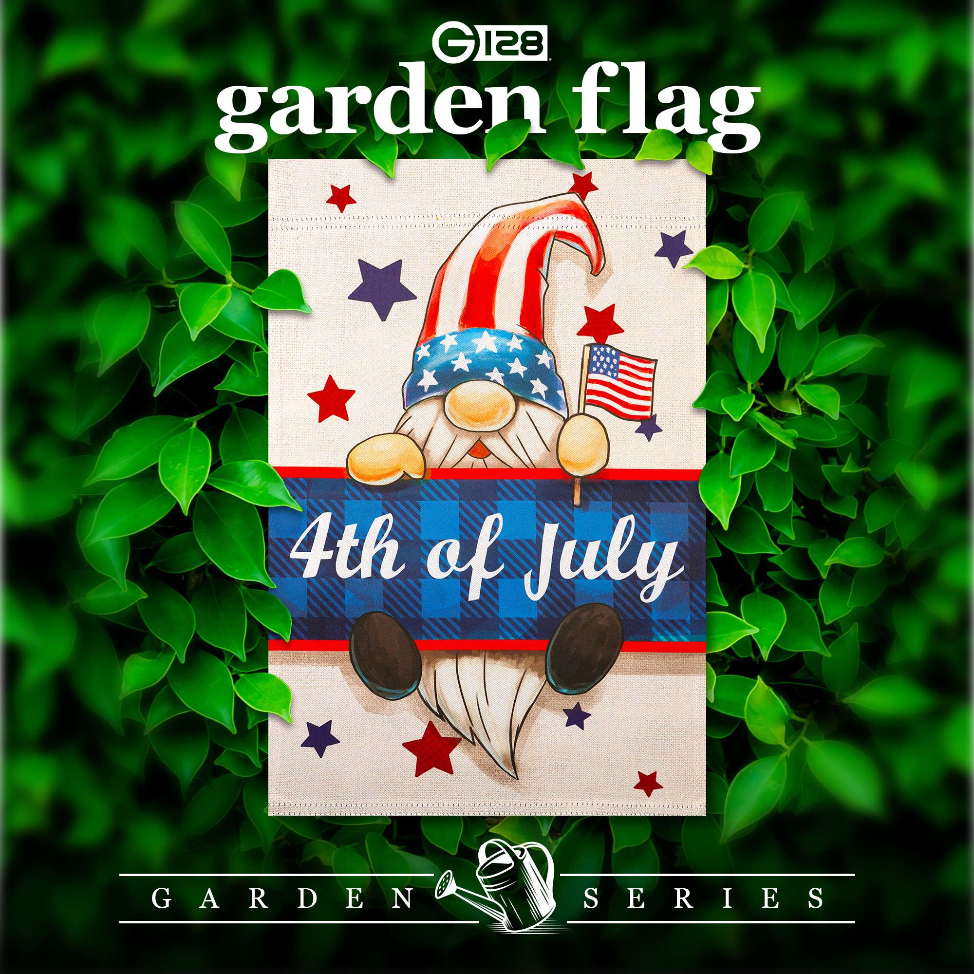 G 128 garden flag  
4th of July  
GARDEN SERIES