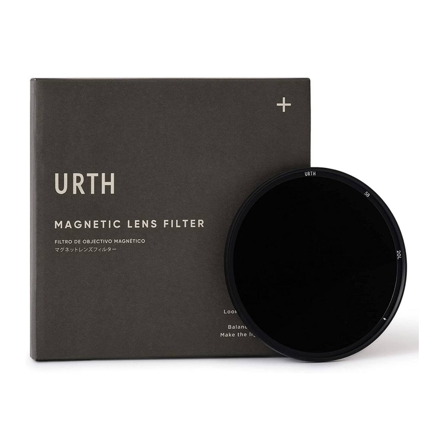 Left. Urth - Urth 58mm Magnetic ND1000 10 Stop Nano Coating and Ultra Slim Lens Filter Plus+.