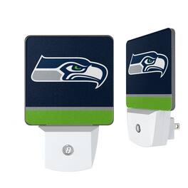 Keyscaper - Seattle Seahawks Stripe Design Nightlight 2-Pack - Multicolor