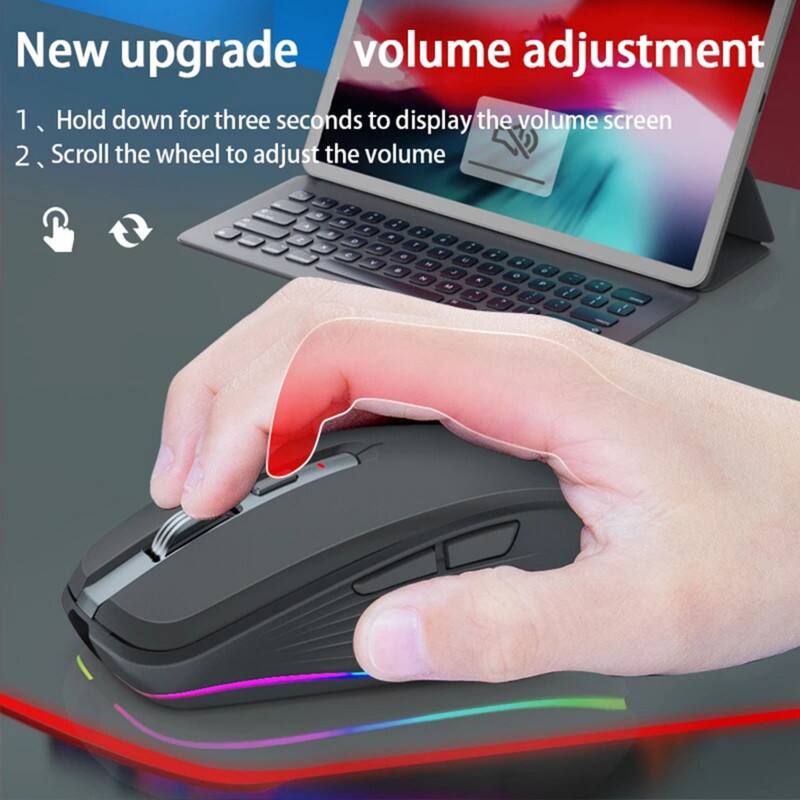 New upgrade volume adjustment

1. Hold down for three seconds to display the volume screen
2. Scroll the wheel to adjust the volume