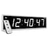 Ivation - Large Digital Clock, 36" Led Wall Clock with 6-Level Brightness & Mounting Hardware - White