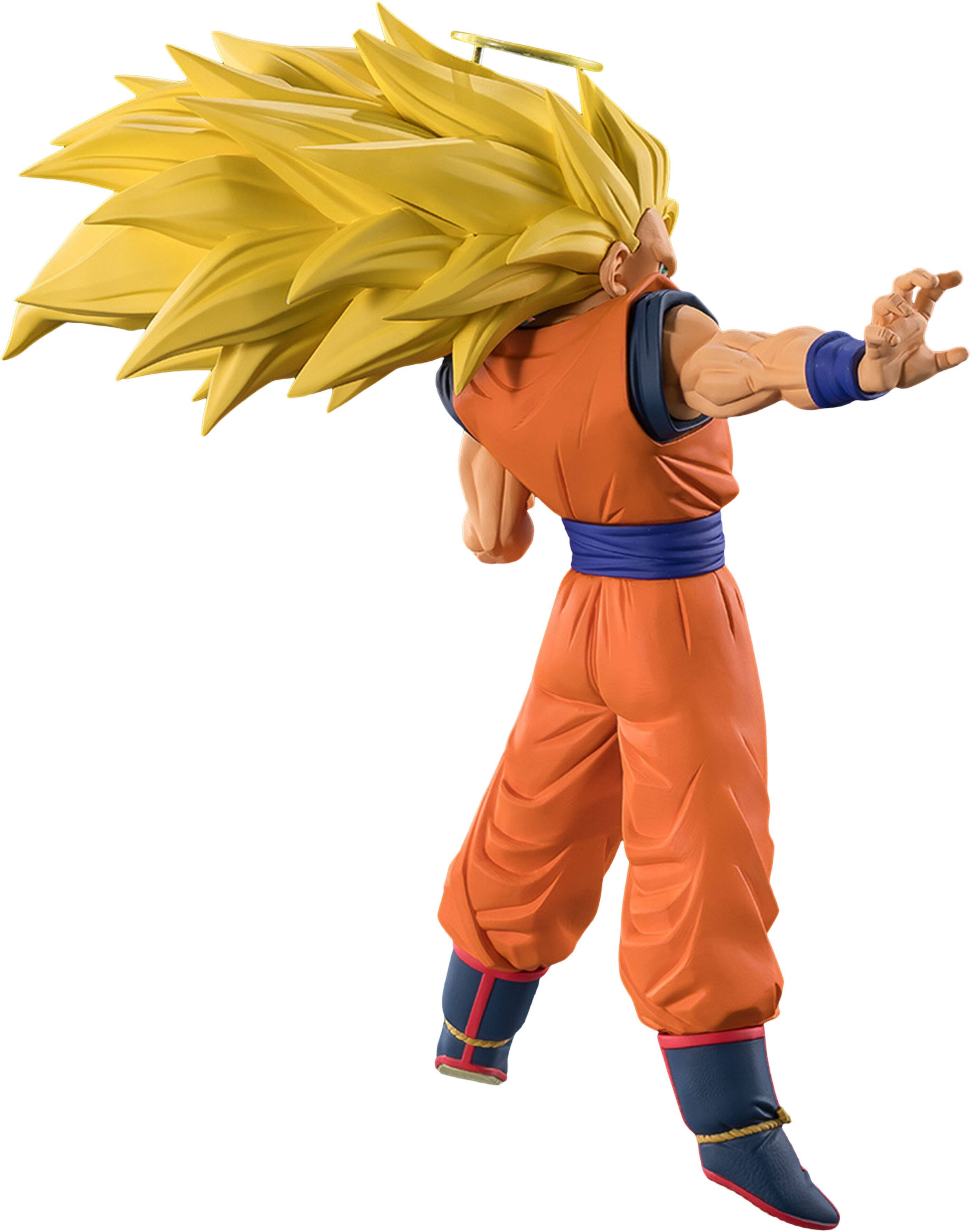 Left. Bandai - Dragon Ball Z - Match Makers Super Saiyan 3 - Son Goku (Vs Majin Buu) 6.7" Figure.