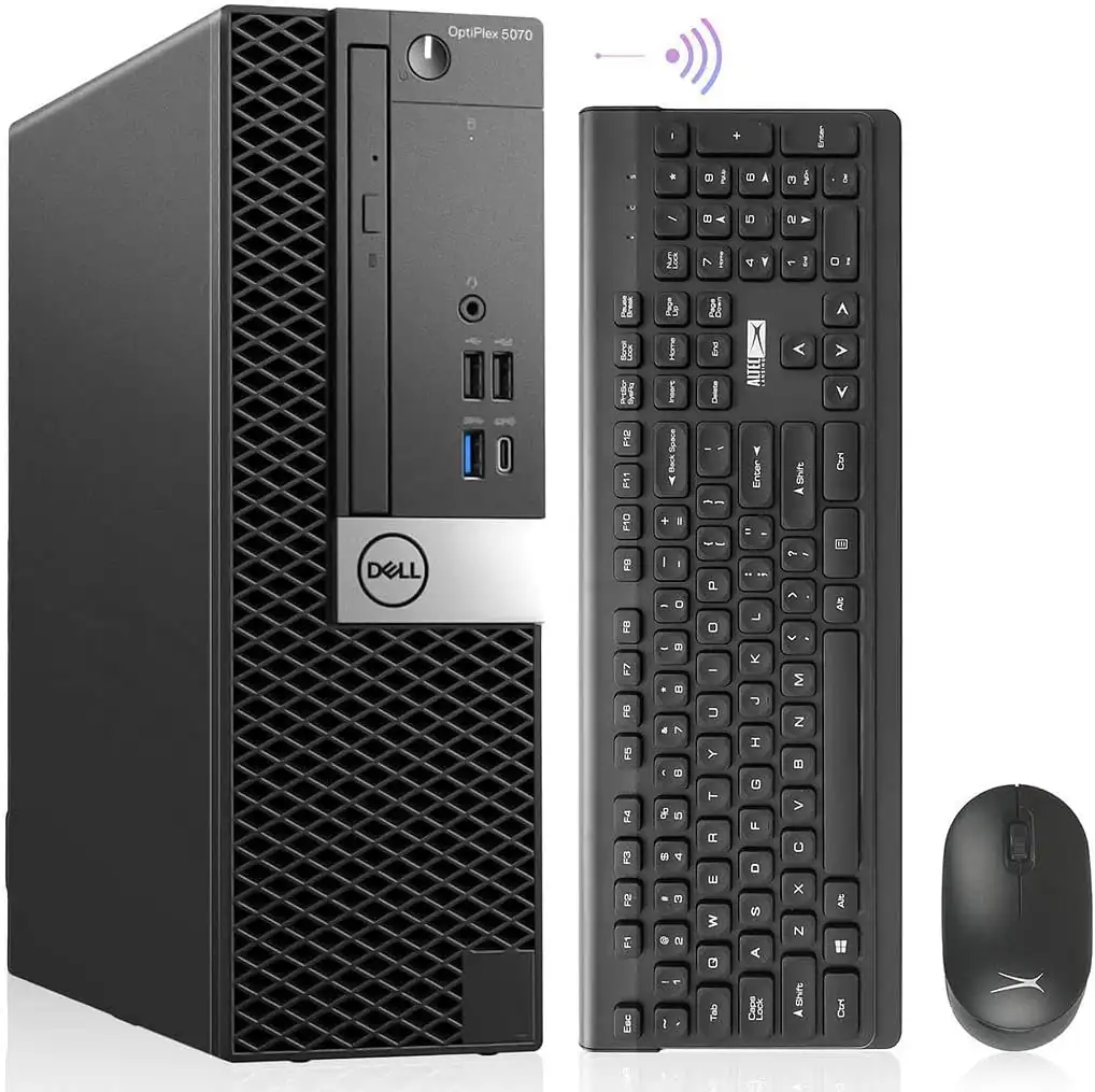 Dell - Refurbished Excellent - OptiPlex 5070 SFF Desktop PC, Intel Core i7-9700 up to 4.7GHz, 32GB DDR4 RAM, 1TB SSD, Built-in Wi-Fi 6E, Win11 Pro - Black