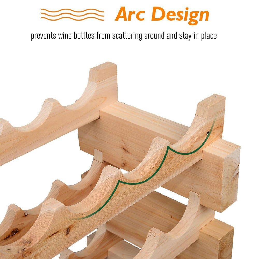 Arc Design  
prevents wine bottles from scattering around and stay in place