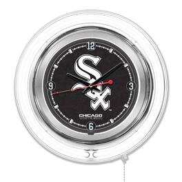 Holland Bar Stool Co. - Chicago White Sox Double-Walled Neon Clock - Multicolor