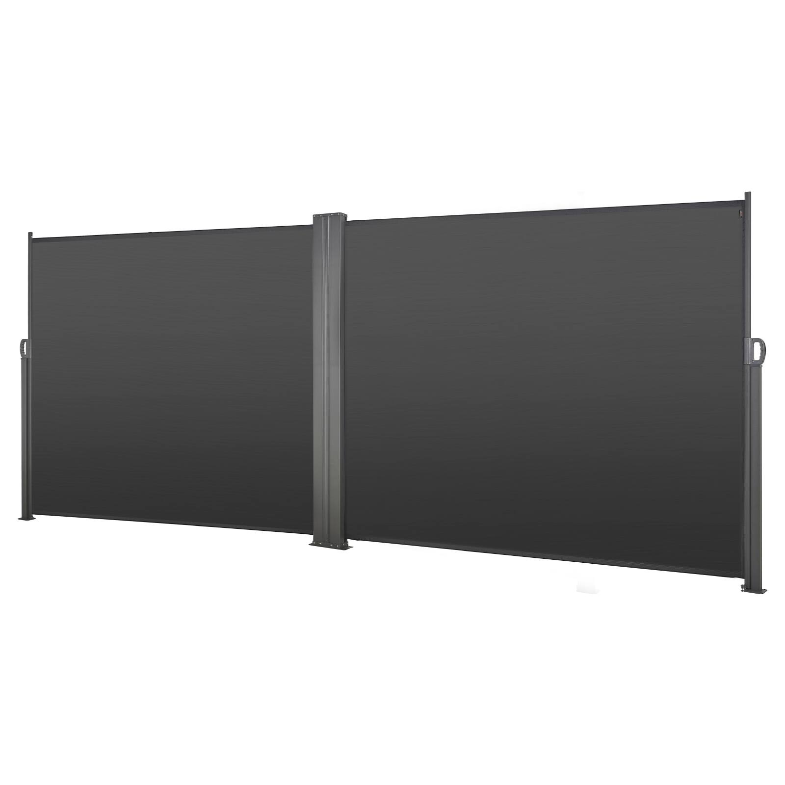 Alt View 5. VEVOR - Retractable Side Awning, 71" x 236" Patio Retractable Side Screen with 180 g/m² Polyester Fabric, Waterproof Sunshade - Gray.