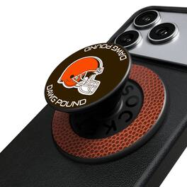 Keyscaper - Cleveland Browns Endzone Solid PopSockets Magnetic Phone Grip & Stand - No Size - Black