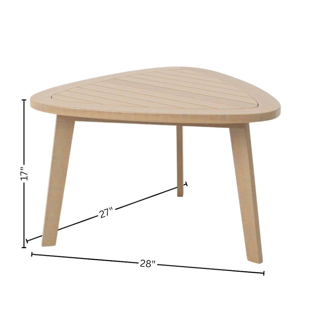 Outdoor Escape - Solid Wood Patio End Table, Small Outdoor Table for Patios - Beige price history on PriceWatchPro
