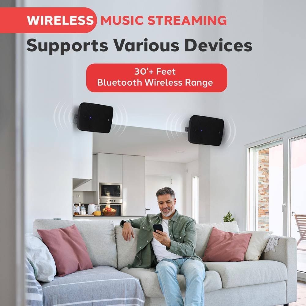 WIRELESS MUSIC STREAMING  
Supports Various Devices  
30'+ Feet Bluetooth Wireless Range
